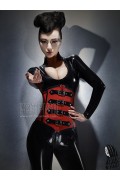 Stock clearance) 'Buckle Baby Burn' Boned Latex Corset 